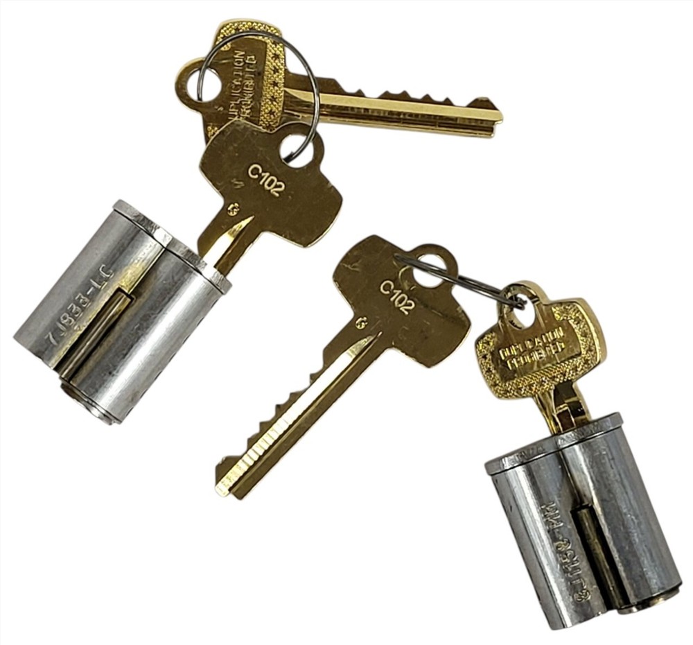 (2 Pack) C102 Core Master Key System 6 Pin Cylinder & 2 Keys