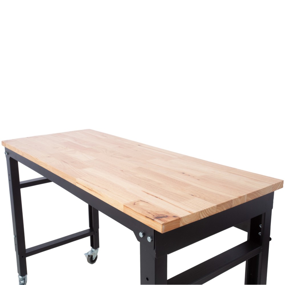 Workbench-Rolling Workbenches for Garage-Adjustable Height, Workshop Tool Bench