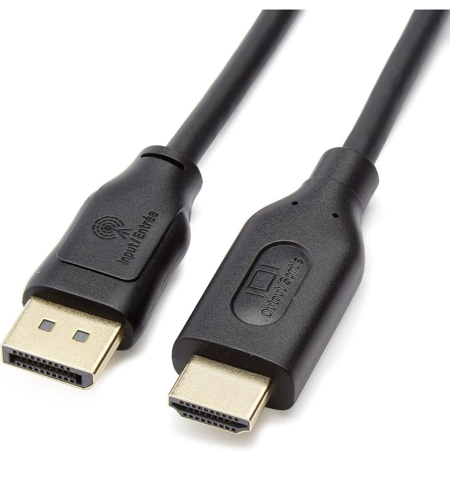 Display Port to HDMI Display Cable 3 ft (Amazon Basics)