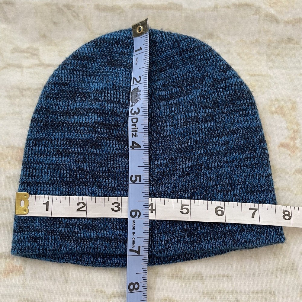 Blue & black beanie 'blue combo' color euc