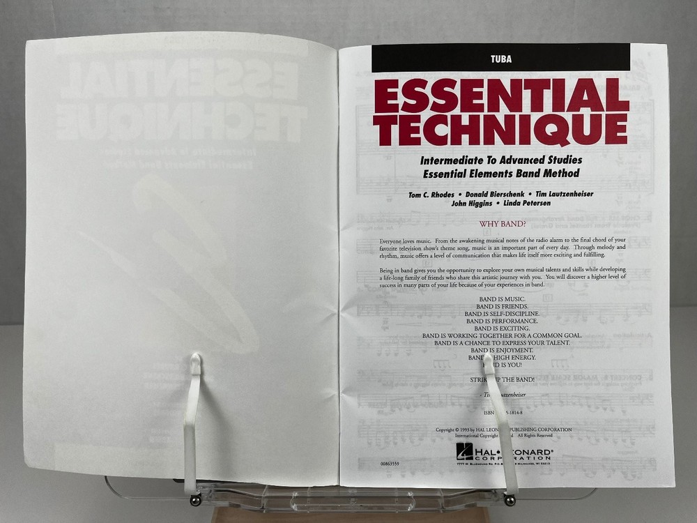 Tuba Essential Technique Hal Leonard Book Intermediate Advanced
