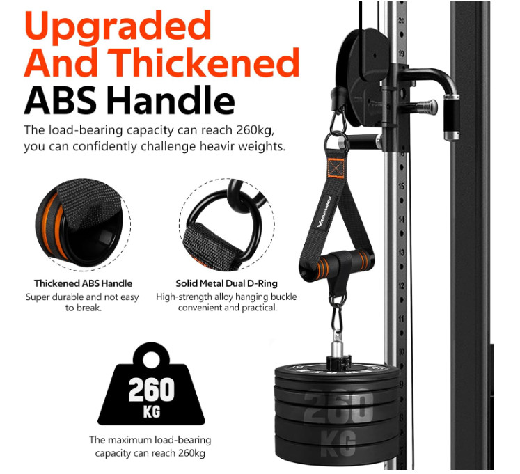 Gym Exercise Handles - Replacement Attachments for Cable Machine & Bands