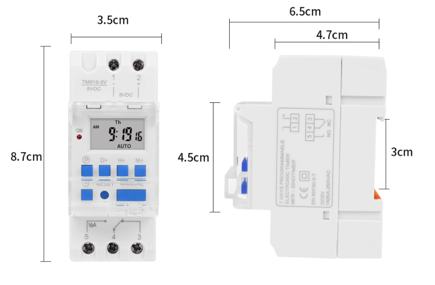 5V DC SINOTIMER DISPLAY LCD Digital Timer pro programable timer
