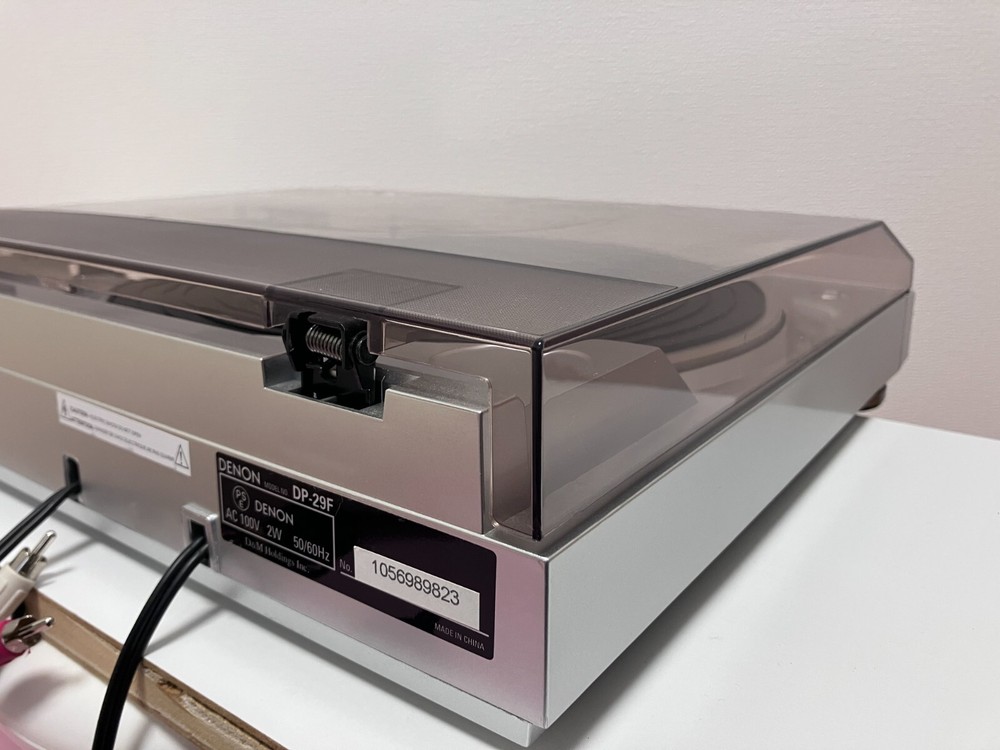 Denon DP-29F Belt-Drive Turntable Analog Record Player Phonoequalizer Silver