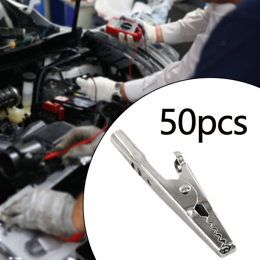 50 Pieces Alligator Clips Kit Spring Clamps Versatile 51mm for Craft Electronics