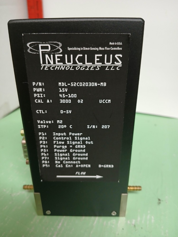 Pneucleus #MDL-52C02030N-MB Mass Flow Controller