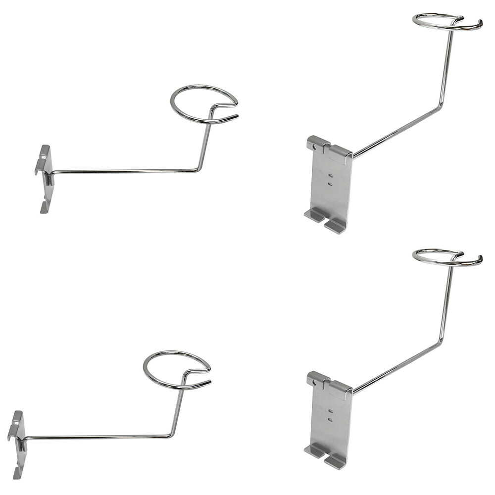 4 Pc Chrome Gridwall Hat Display Hook Single Cap Holder for Wire Grid Panel