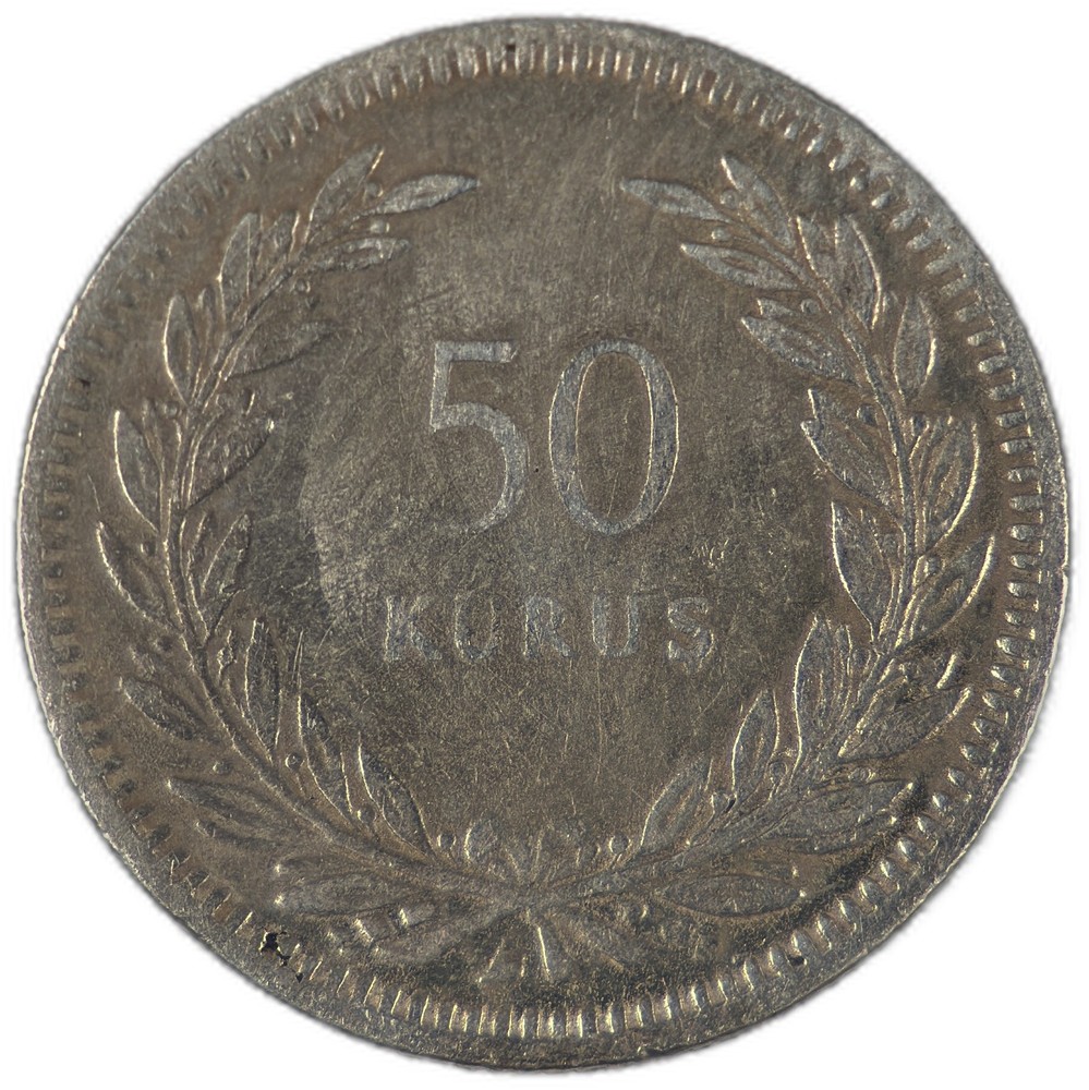 Turkey - 50 Kurus - 1947 - KM#882 - J