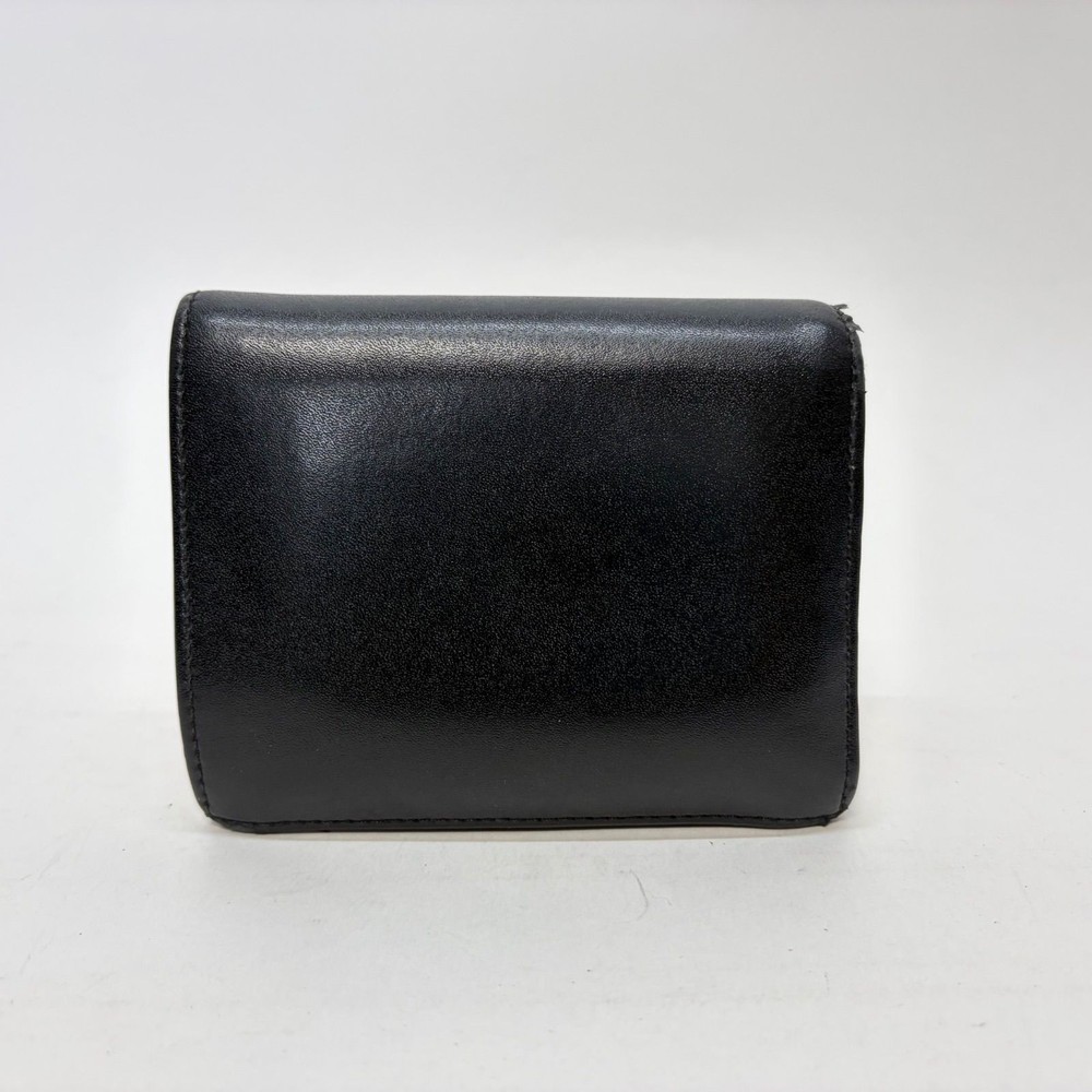 FENDI Compact Wallet Black Leather