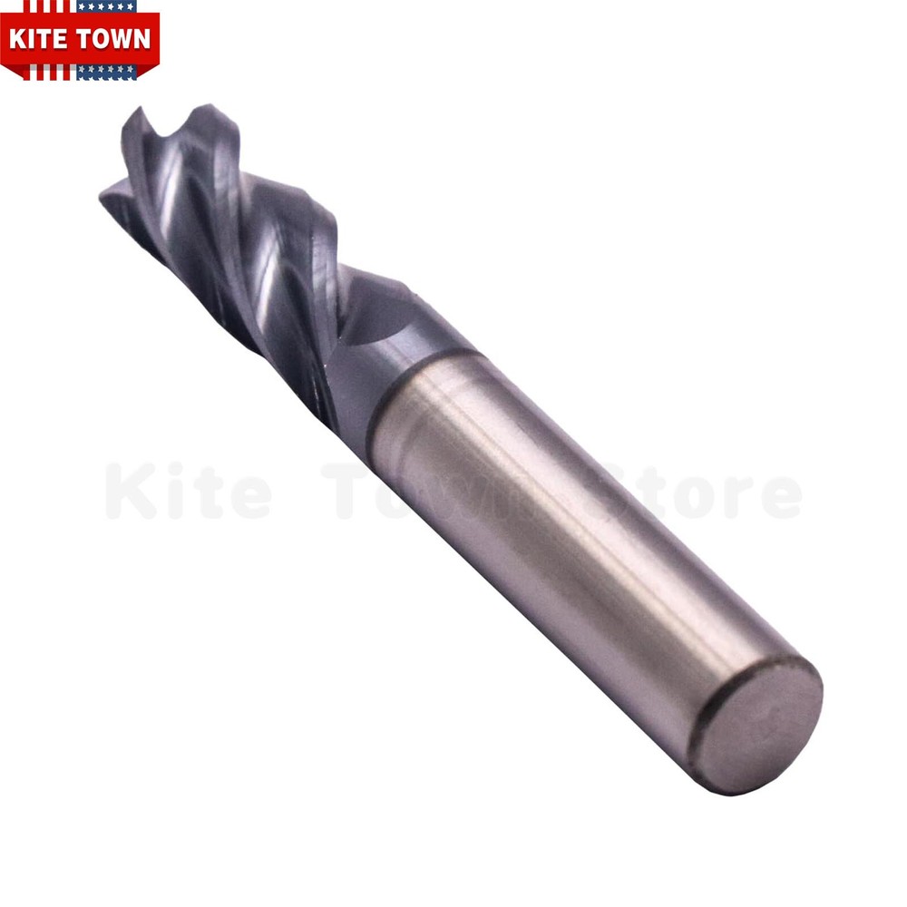 3/8" 4 Flute Solid Carbide End Mill - .030" Corner Radius - AlTiN Coated