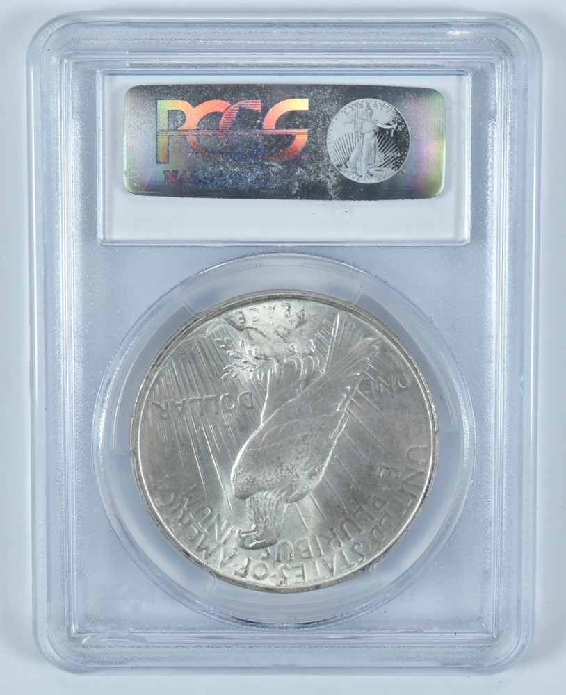 1924 Peace Silver Dollar MS63 PCGS Blue Label