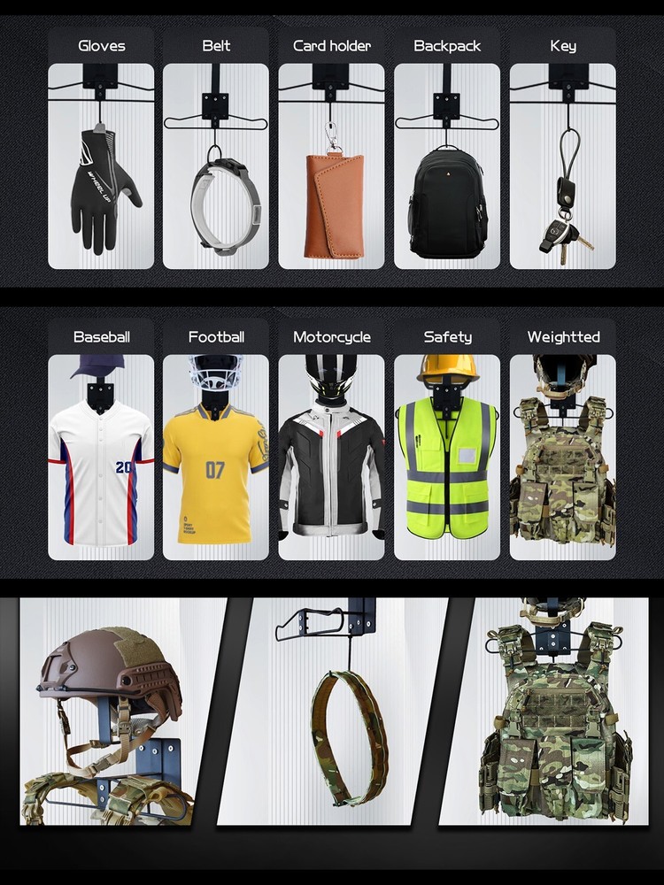 Tactical Accessory Display Rack Ferrous with Helmet Holder Multipurpose mount