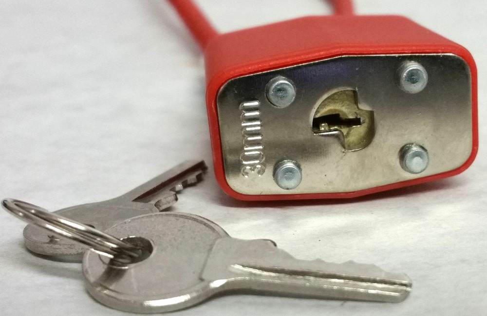 CABLE GUN LOCK RED WITH TWO KEYS