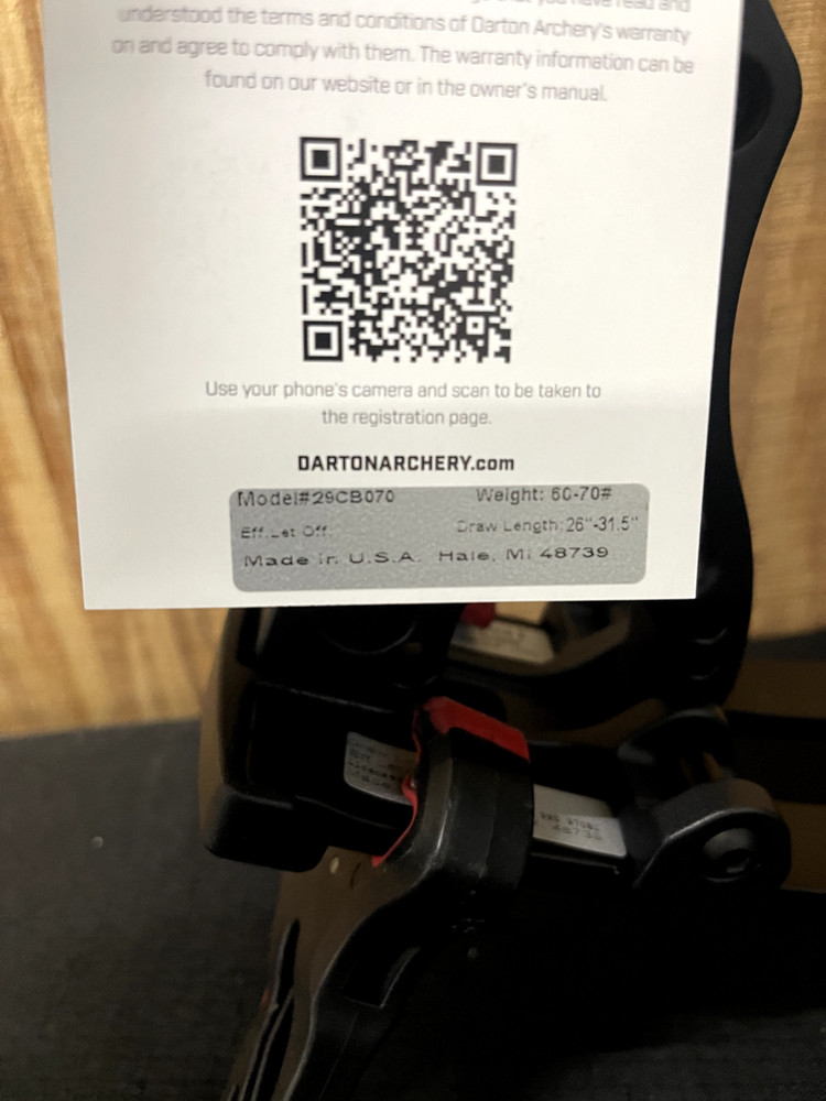 Darton Archery Consequence 2 70lb Black RH BRAND NEW