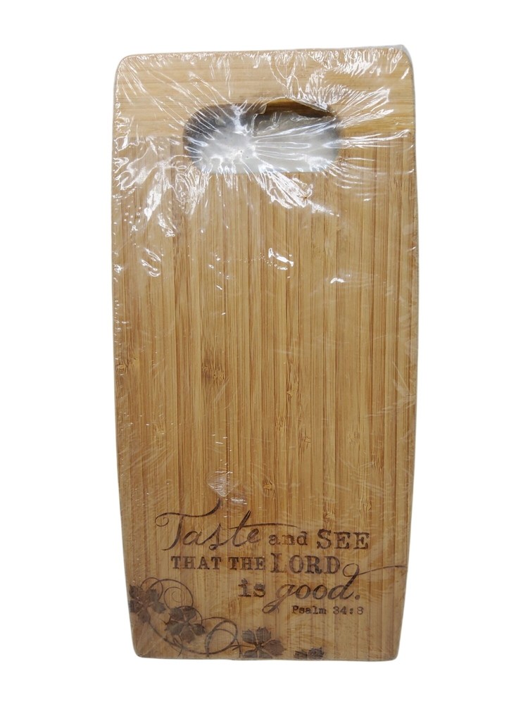 Bamboo P. Graham Dunn Bamboo Cutting Board With Handle & Scripture Design