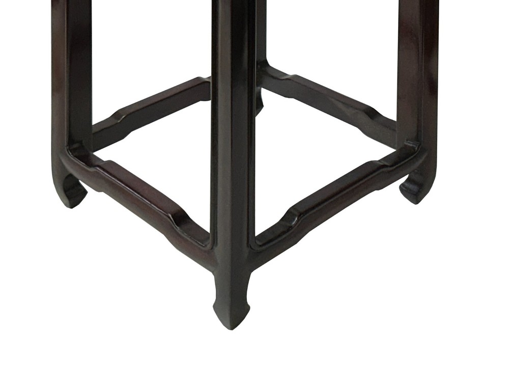 6" Brown Ru Yi Pattern Square Tall Slim Display Stand Easel st1060