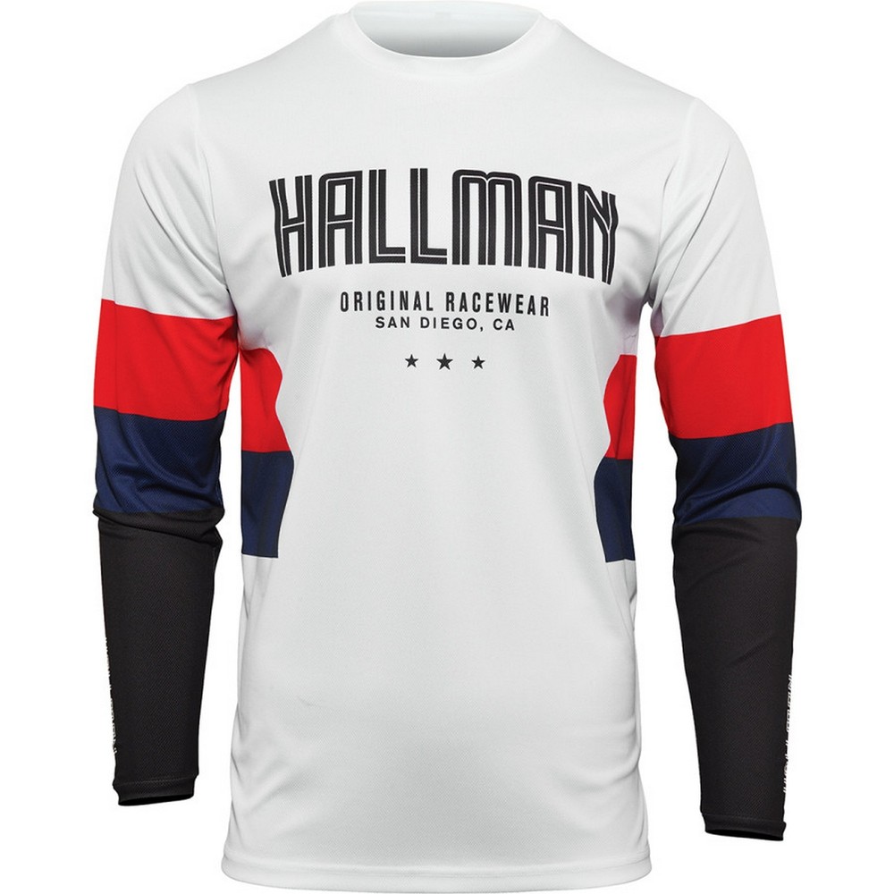 Thor Hallman Differ Draft Mens MX Offroad Jersey White/Red