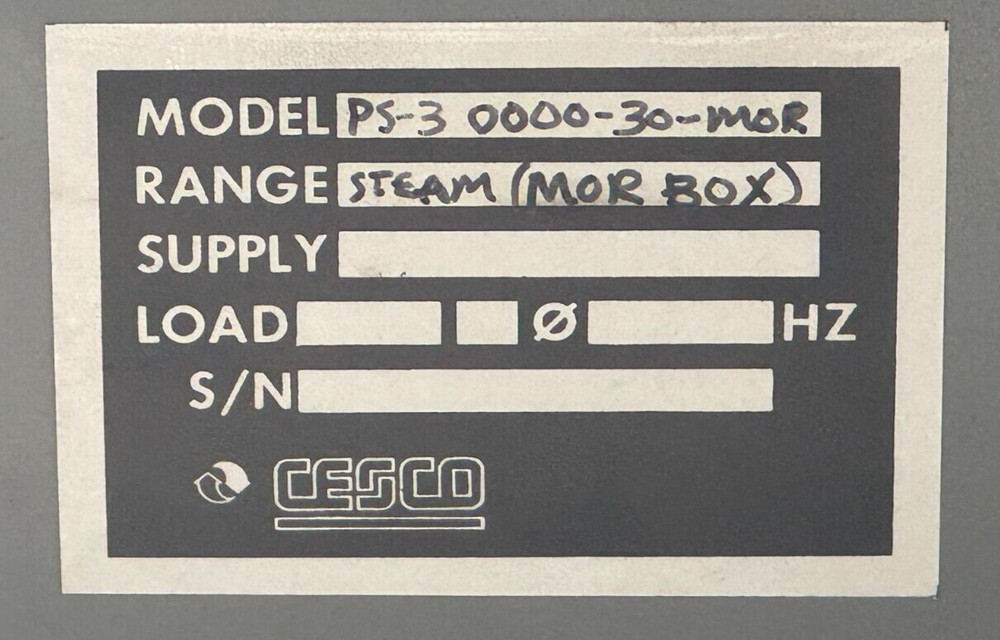 USED Cesco PS-30000-30-MOR Steam Module