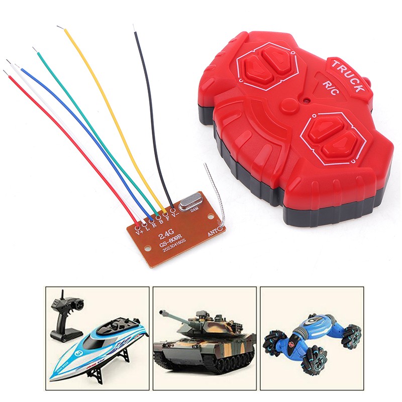 2.4G Four-way Remote Control Module 4CH RC Remote Control Transmitter Receiver
