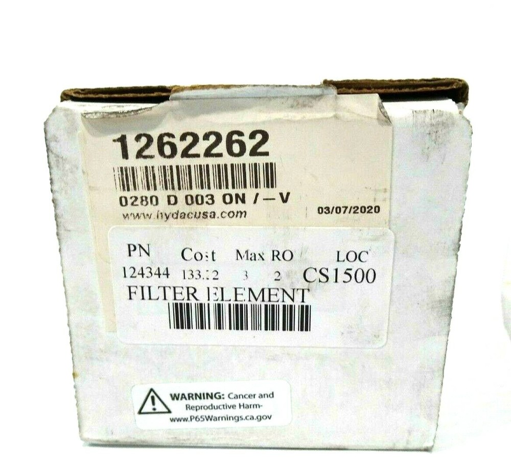 NEW HYDAC 1262262 FILTER ELEMENT