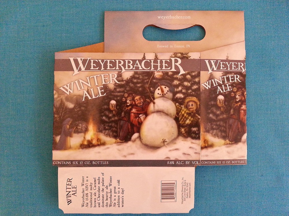 WEYERBACHER             "WINTER  ALE"              EMPTY  6  PACK  CARRIER