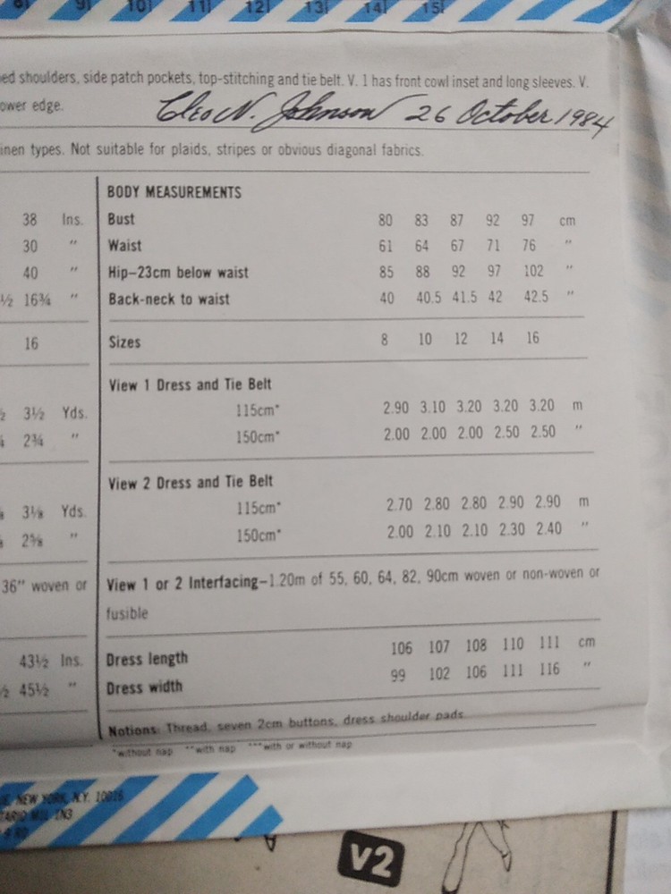 Dress Pullover Modest 12 Simplicity 6105 Sewing Pattern UC Button Back Hardwick