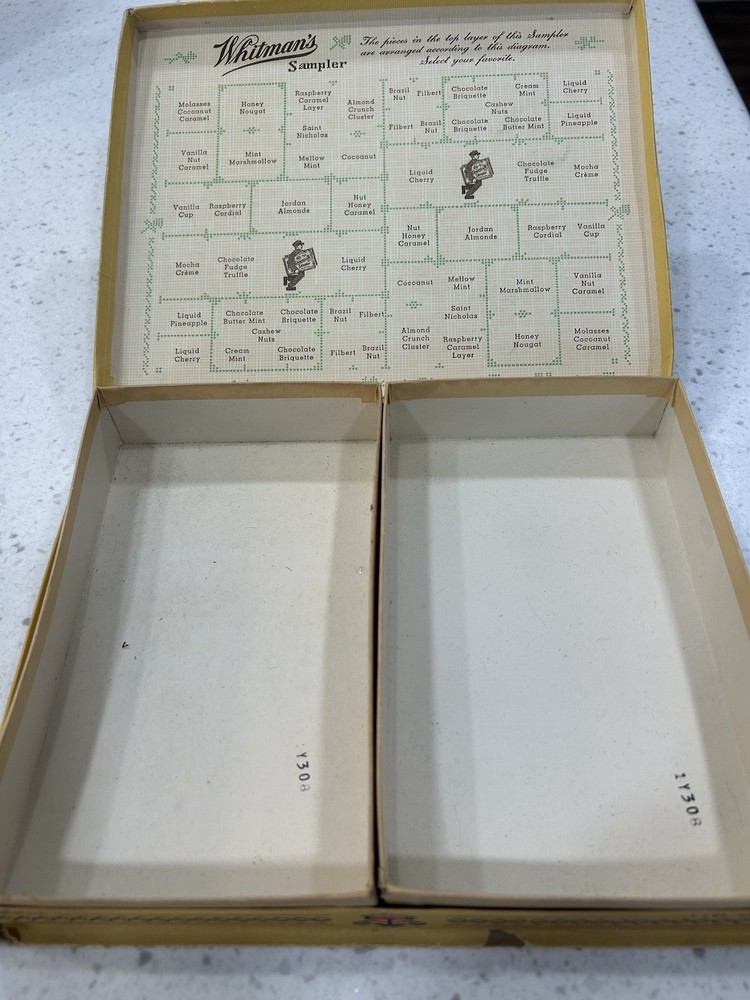Two Vintage Whitman`sampler And One Russell Stover Candy Box EMPTY Boxes