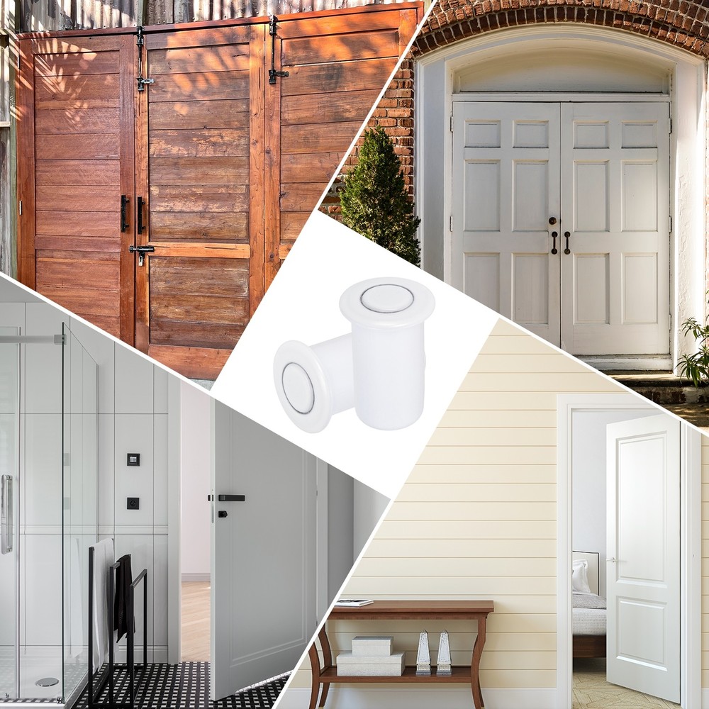 0.51" Door Latch Dust Protector, Dust-Proof Sliding Lock Insert, White