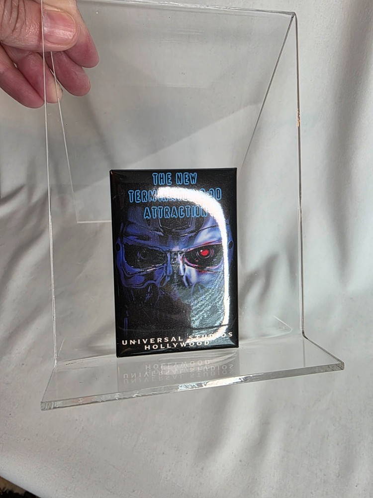 Universal Studios Hollywood Terminator 2: 3D Ride Promo Button 1999
