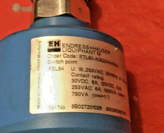 ENDRESS & HAUSER FTL50-AGQ2AA4G4A VIBRONIC Level Detection Switch
