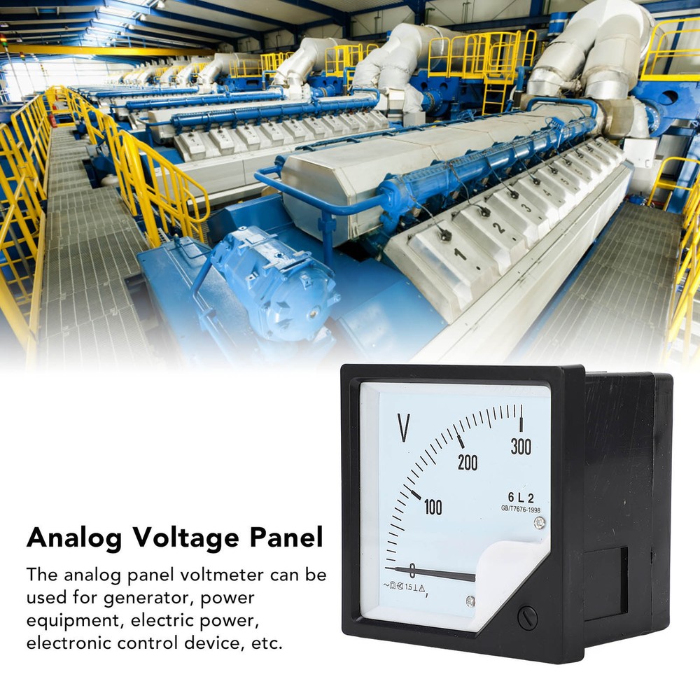 Analog Panel Voltage Gauge 0 To 300V Level 2.5 Pointer Voltmeter For Generator♪