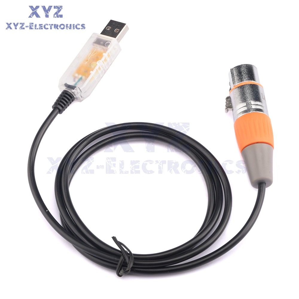 USB to DMX Interface Adapter Cable Stage Light PC DMX512 Controller Dimmer DMX