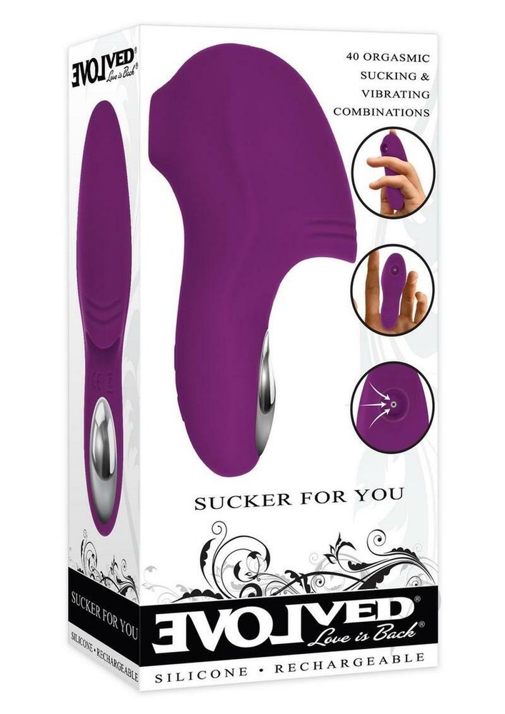 Sucking & Vibrating Finger Vibe Multi-function Clitoral Stimulation Rechargeable