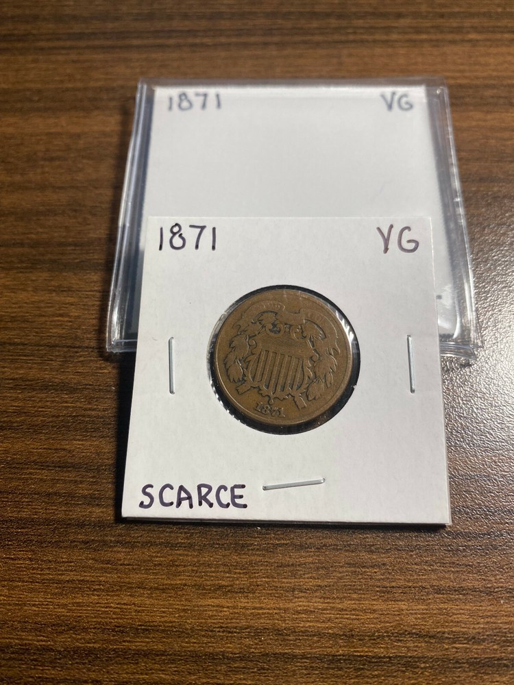 1871-P Two Cent Piece 2C VERY GOOD (VG)