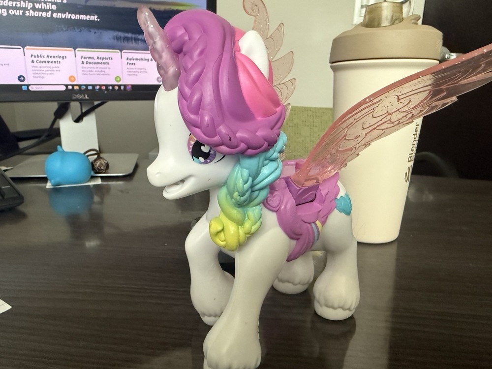 Hatchamails Interactive Unicorn Pegasus Rainbow Braids Lights Up & Talks