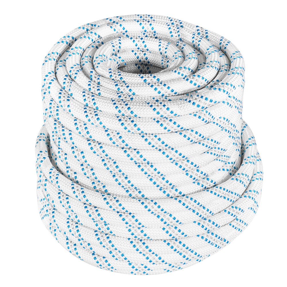 Double Braid Nylon Polyester Arborist Bull Rope Pulling Rigging Line 5/8" × 150'