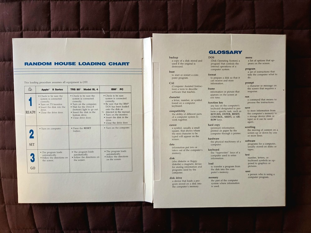 TRS-80 Random House Basic Math Fun & Games Courseware with disk