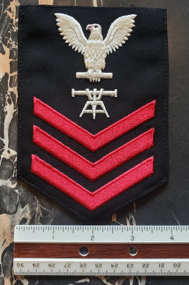 US Navy Fire Control Tech First Class Embroidered 4" Patch NOS