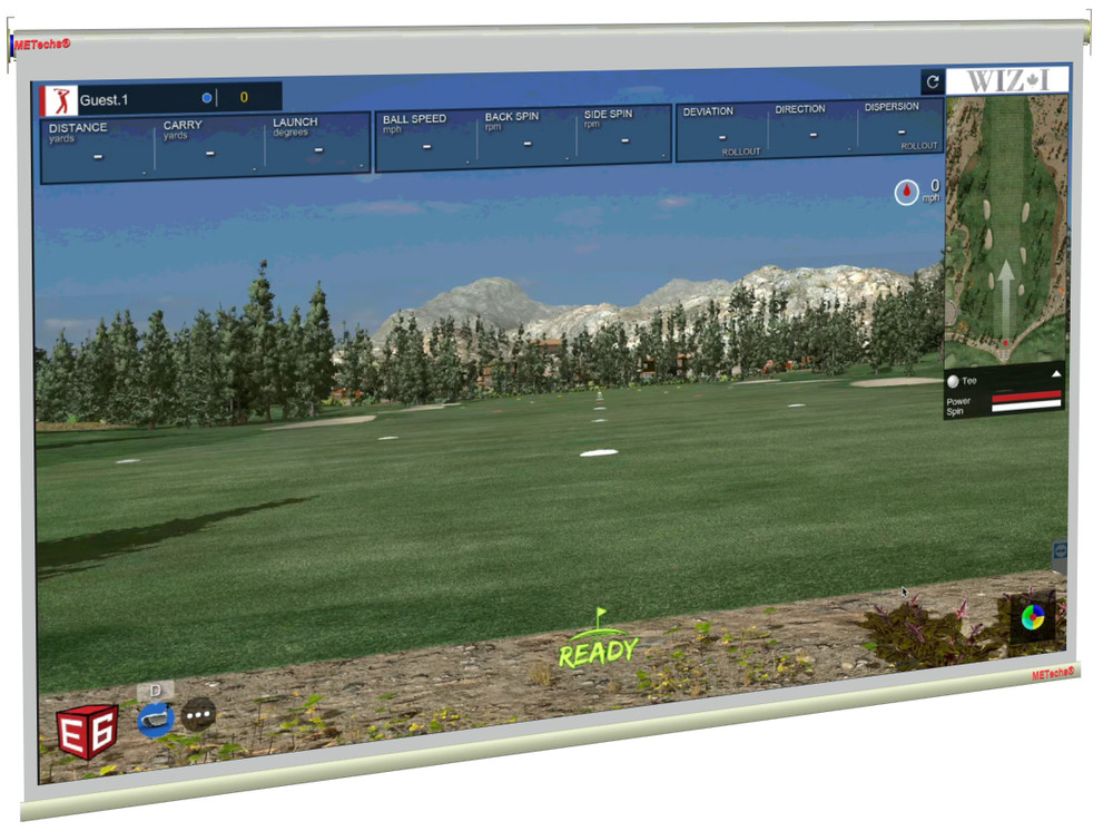 156"W Motorized Remote Control Retractable 3 layers Golf Impact screen Pro