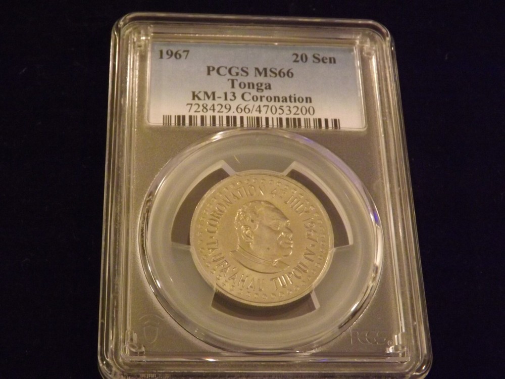 1967   20 Sen       TONGA           PCGS  MS 66