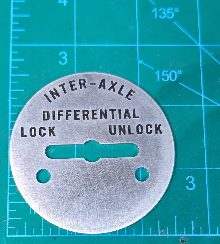 Differential Lock Round Switch Plate