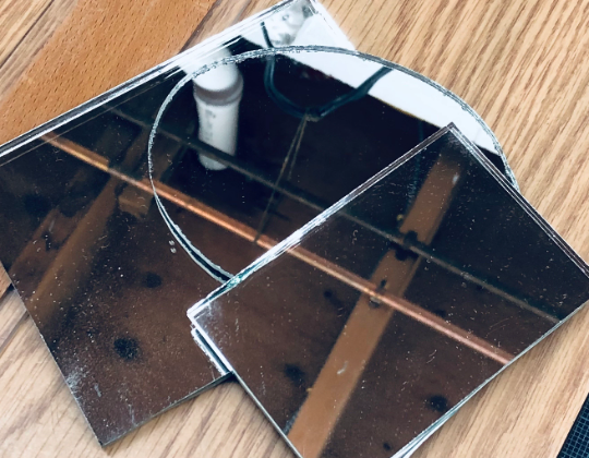 4 1/2" Round Replacement Mirror, Hand Cut, Custom Cut