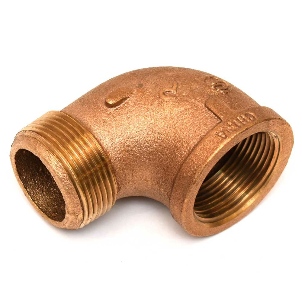 Midland Metals Boat Elbow Fitting 44166 | 1 1/4 Inch NPT Bronze