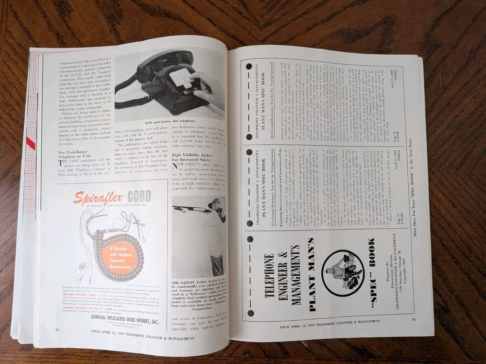 Telephone Engineer & Management Industry Magazine Bell First Pushbutton Article