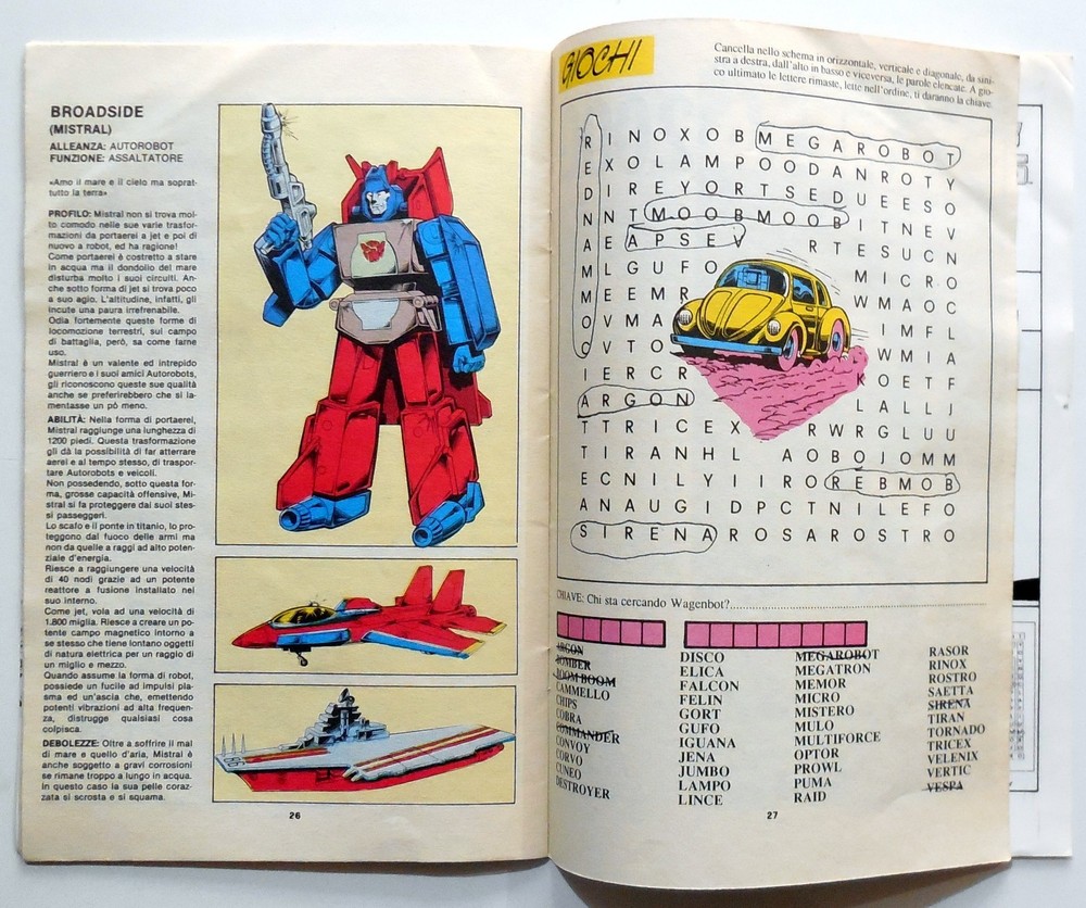PLAY PRESS MARVEL I TRANSFORMERS N.36 1989