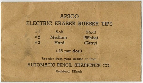 Automatic Electric Eraser by the Automatic Pencil Sharpener Company (APSCO)