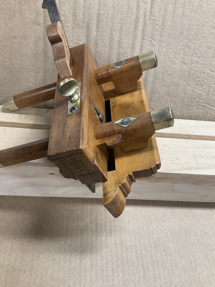 TYZACK WEDGE STEM BEECH PLOUGH PLANE,