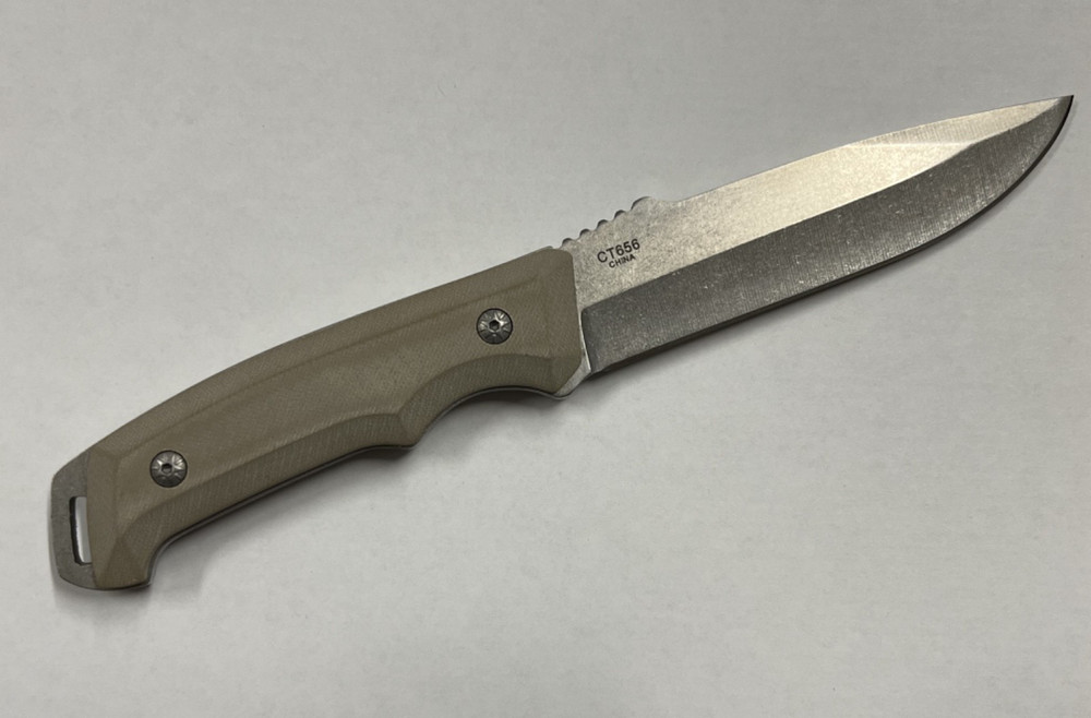 Colt Fixed Blade Knife Handle Stonewashed Blade Sheath CT656-NIB