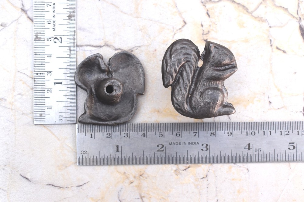 Squirrel Shape Vintage cast iron cabinet drawer door Gate knobs handles pull 10p