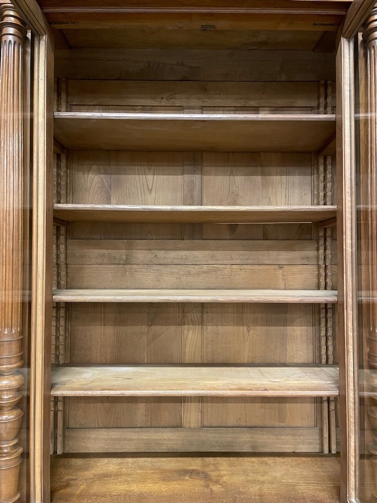 1900 Walnut Renaissance Style Bookcase